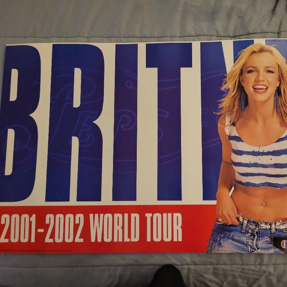 ORIGINAL 2001-02 Britney Spears Pepsi Concert Poster